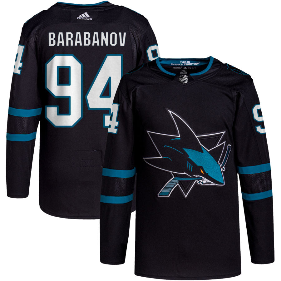 Alexander Barabanov San Jose Sharks adidas Alternate Primegreen Authentic Pro Jersey - Black