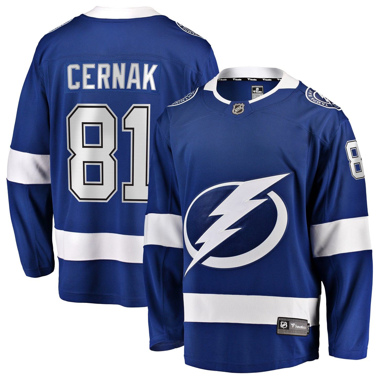 Erik Cernak Tampa Bay Lightning Fanatics Branded Home Breakaway Player Jersey - Blue