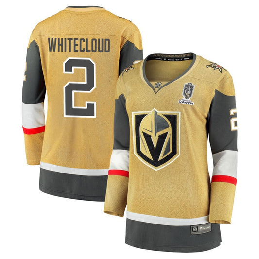 Zach Whitecloud  Vegas Golden Knights Fanatics Branded Women's 2023 Stanley Cup Champions Home Breakaway Jersey - Gold