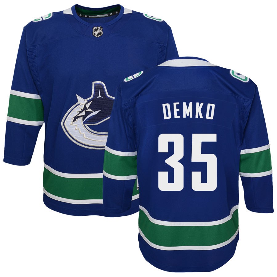 Thatcher Demko Vancouver Canucks Youth Premier Jersey - Blue