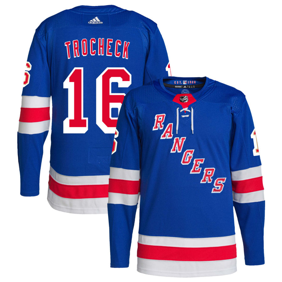 Vincent Trocheck New York Rangers adidas Home Primegreen Authentic Pro Jersey - Royal