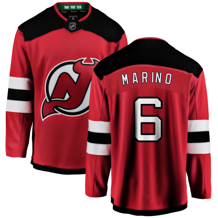 John Marino New Jersey Devils Fanatics Branded Home Breakaway Jersey - Red