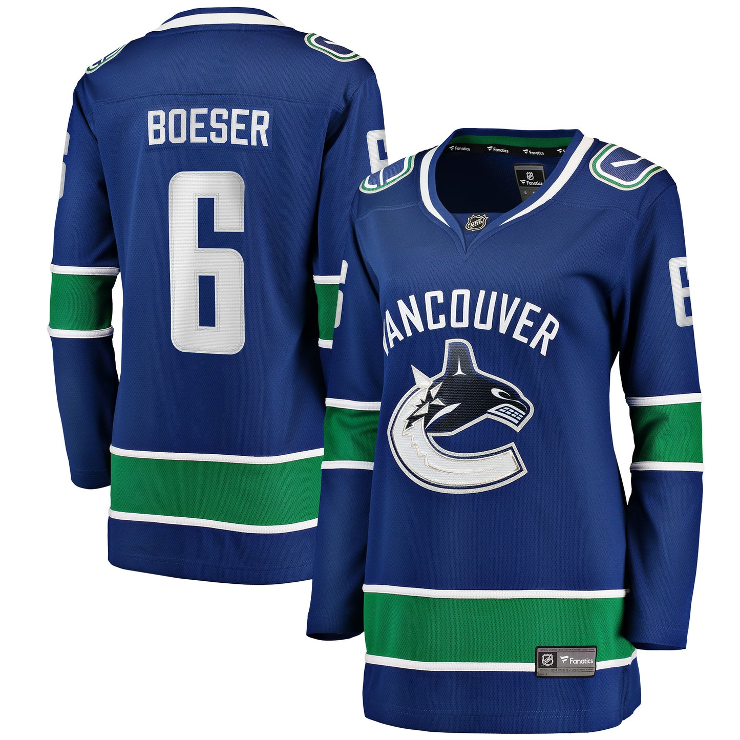 Brock Boeser Vancouver Canucks Fanatics Branded Women's Home Breakaway Player Jersey - Blue